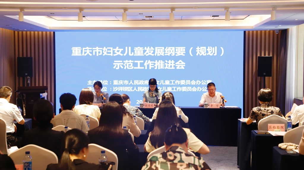 今（13）日，重庆市妇女儿童发展纲要（规划）示范工作推进会在沙坪坝区召开。通讯员 裴梓臣 摄