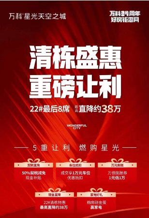 万科周年钜惠海报。万科供图 华龙网发