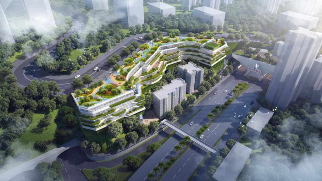 渝中区大黄路公共停车楼项目效果图。重庆市住房城乡建委供图