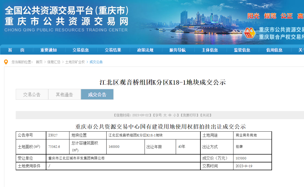 重庆市公共资源交易网截图