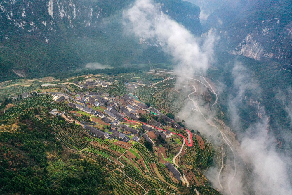 “天坑村”冬日美景4