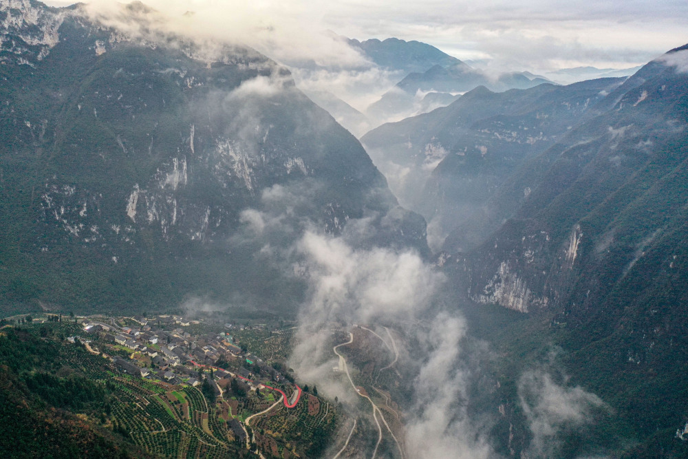 “天坑村”冬日美景3