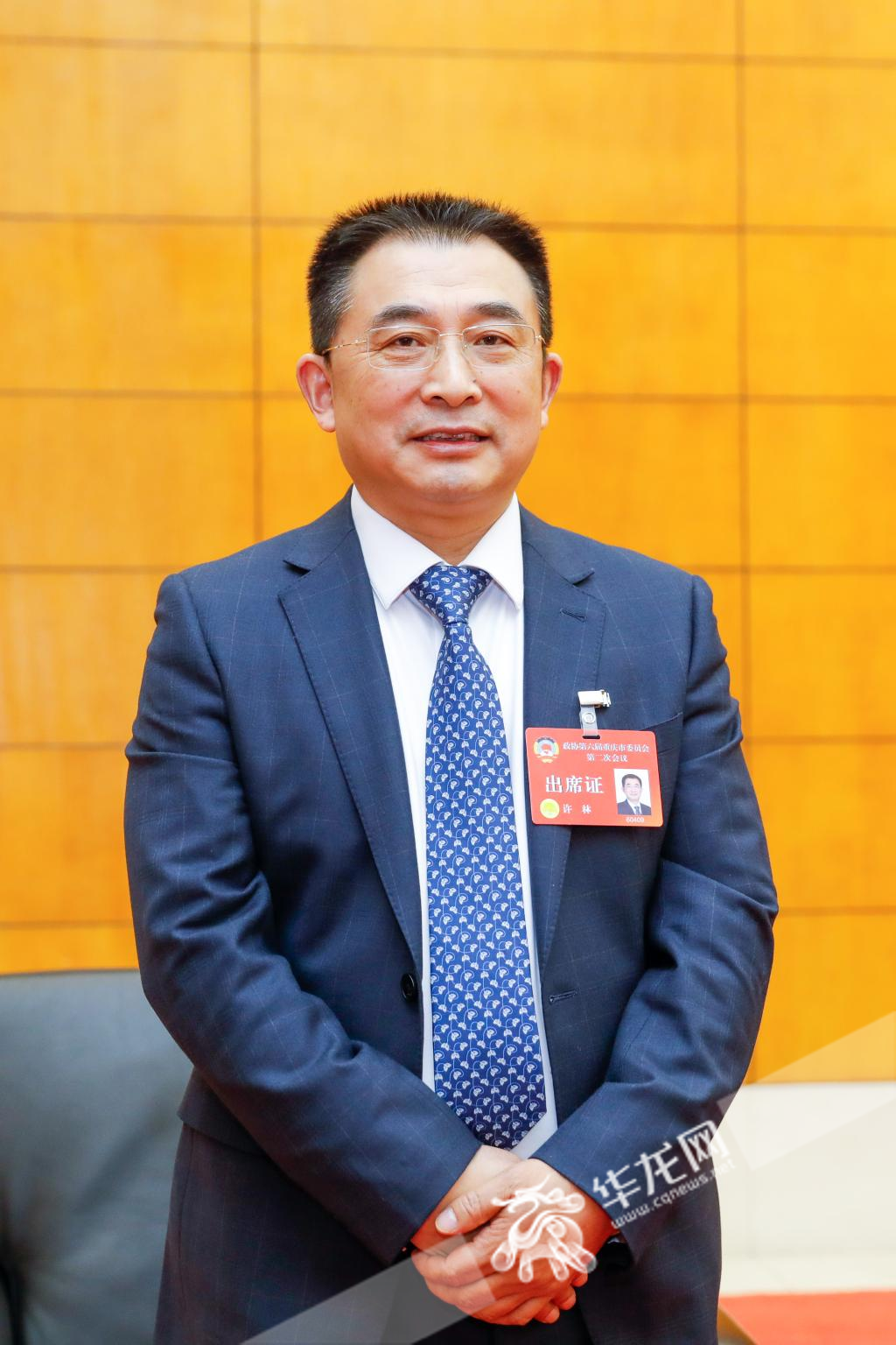重庆市政协委员，赛力斯集团科技公司总裁许林。华龙网记者 石涛 摄