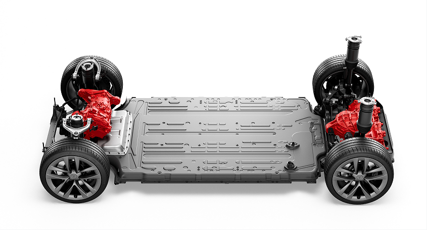 Model S Plaid 全新电池架构。 特斯拉供图 华龙网发