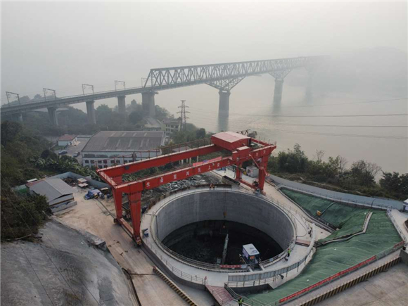 建设中的小石门长江水源工程。长寿区水利局供图