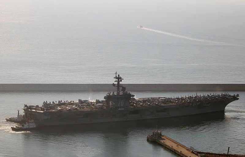 四处点火！美三艘核航母又集结朝鲜半岛附近海域1