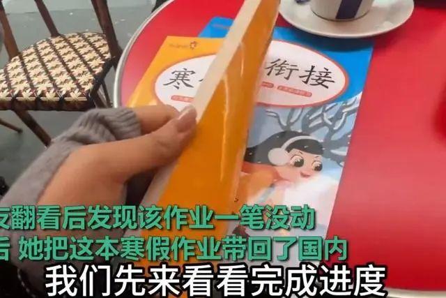 小学生寒假作业被丢巴黎厕所，热心网友带回国！赶作业大戏即将上演5