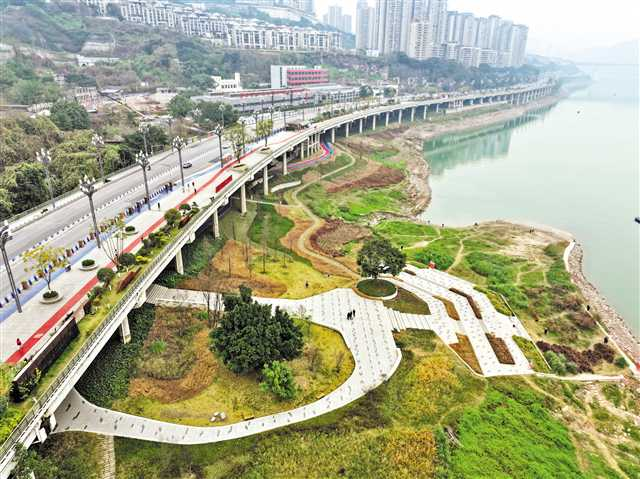 The Beibin Road Yangpao Bureau Governance and Upgrading Project has been completed and started operation on New Year’s Day this year. (Photographed by Luo Bin / Visual Chongqing)