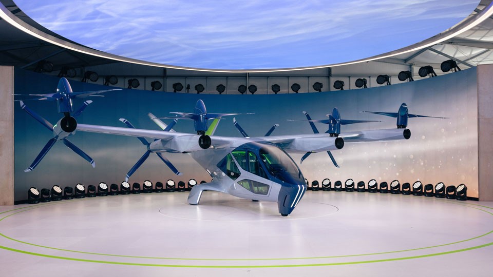 现代汽车集团旗下Supenal公司在2023年CES上发布全新一代AAM飞行器。现代汽车供图 华龙网发