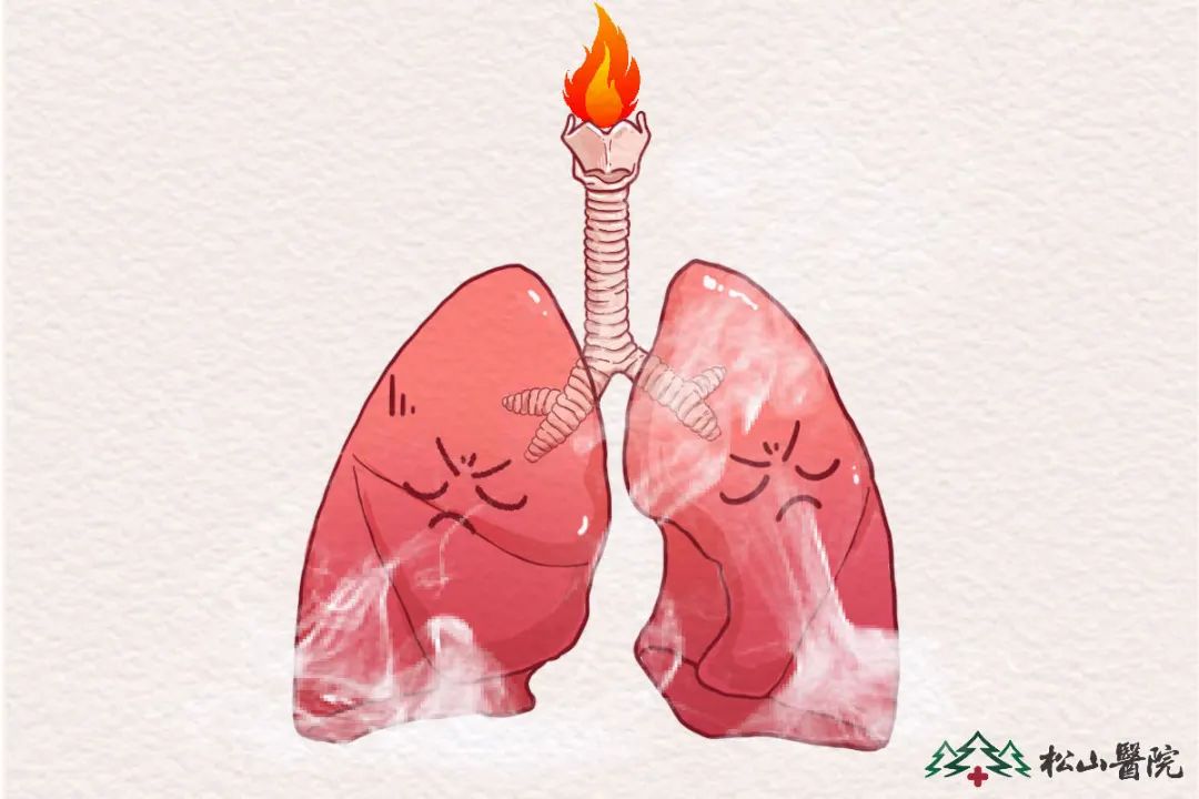 吸烟的肺 卡通图片