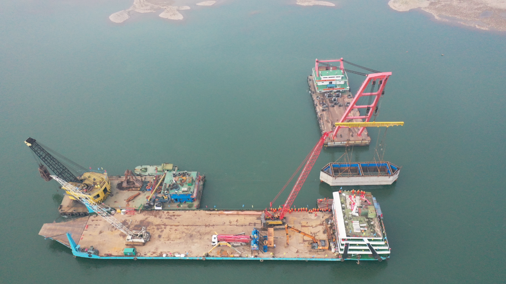 金刚沱泵站建设情况。重庆市水利局供图