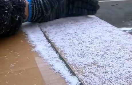 安徽一女子拍下罕见“冰针”雪,专家释疑→1