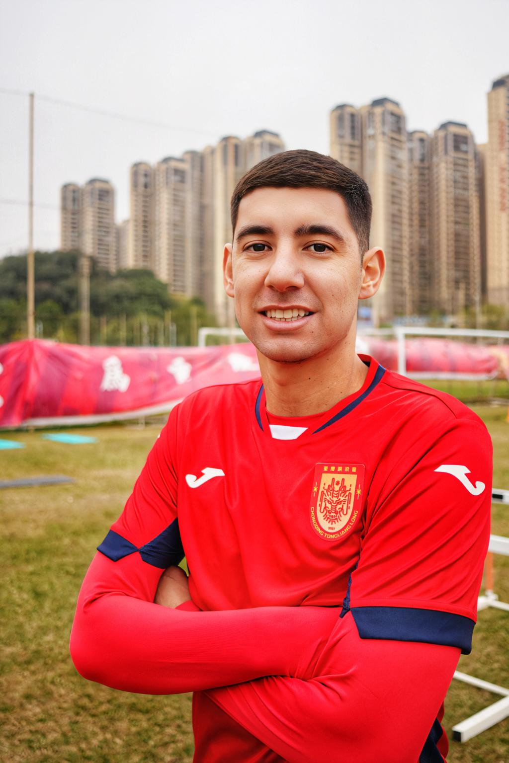 Juan Lescano who is the first foreign player of Chongqing Tongliangloong Football Club (Photo provided by Chongqing Tongliangloong Football Club)