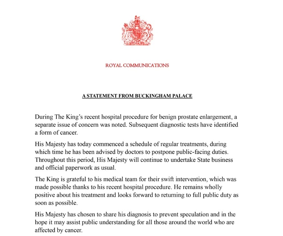 突发！英王查尔斯三世被确诊患癌，已开始接受治疗1