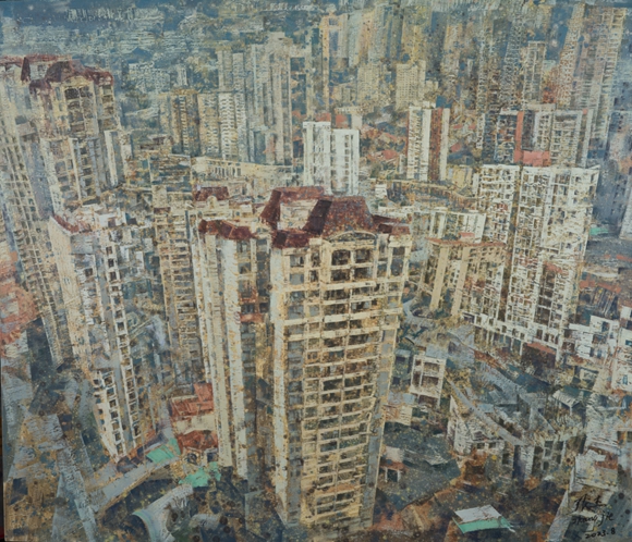城市花园 布面油画 150 × 130 cm 2023
