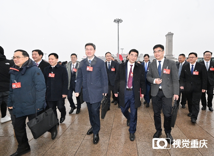 图片新闻｜瑞雪相迎 重庆代表团信心满满步入人民大会堂3