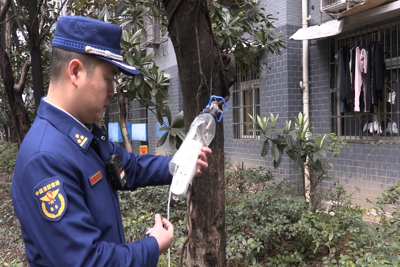 检查现场。万盛经开区消防救援大队供图 华龙网发