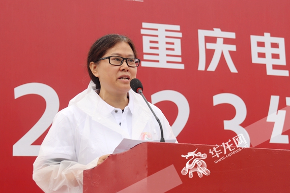 电力工程学院教师蒲晓湘作为代表发言。岳洪玉 摄