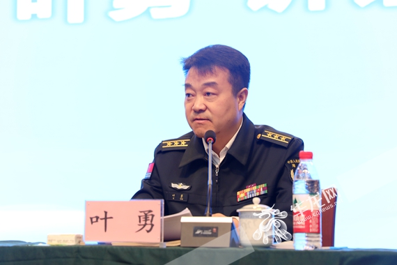 海军招飞办副主任叶勇讲话 岳洪玉 摄
