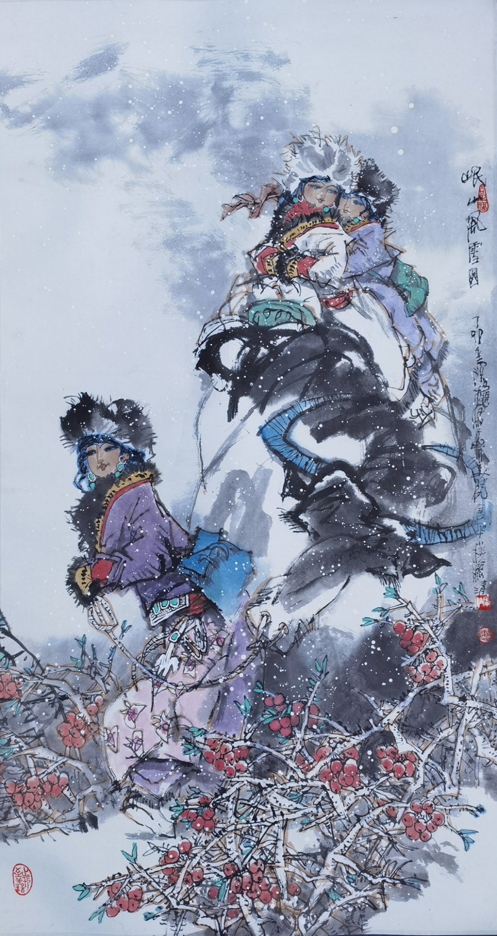 1岷山风雪图 138x68cm 1987.jpg 916462829654713327