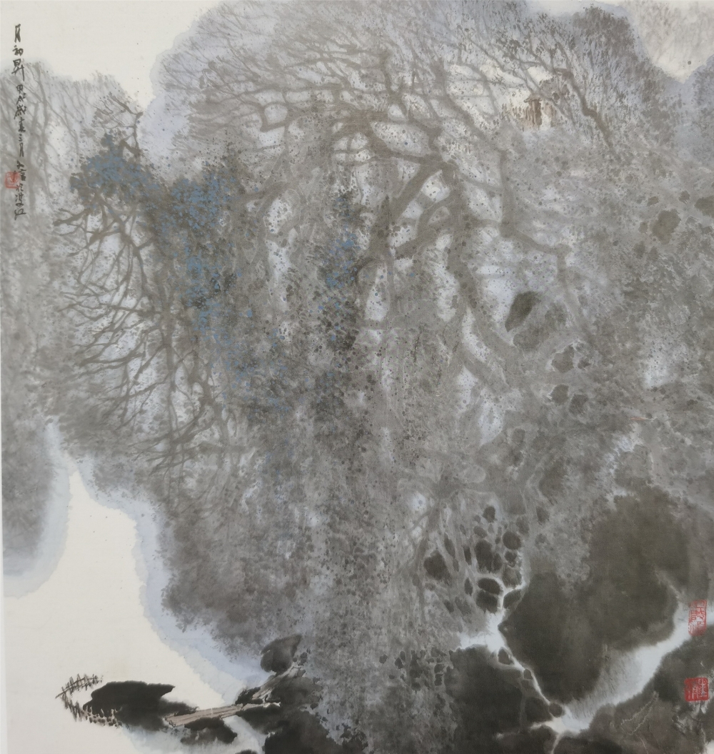 4月初升 90x96cm 1994年.jpg 916462829654713357