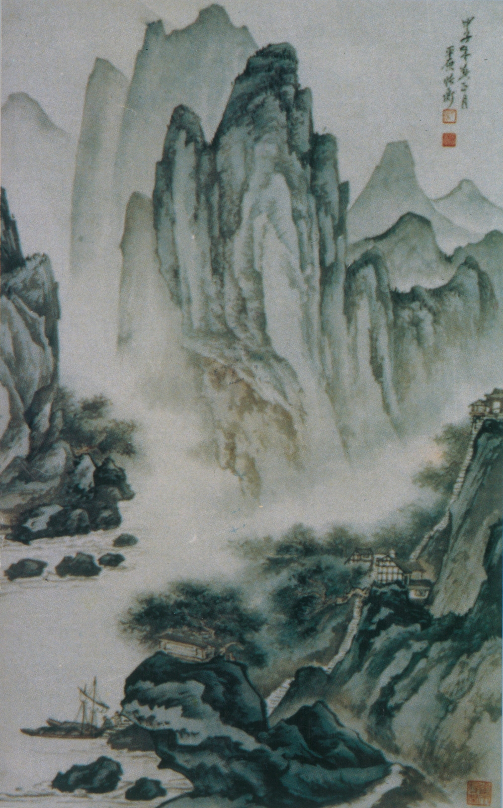8川溪归舟 68x43cm.jpg 916462829654713195