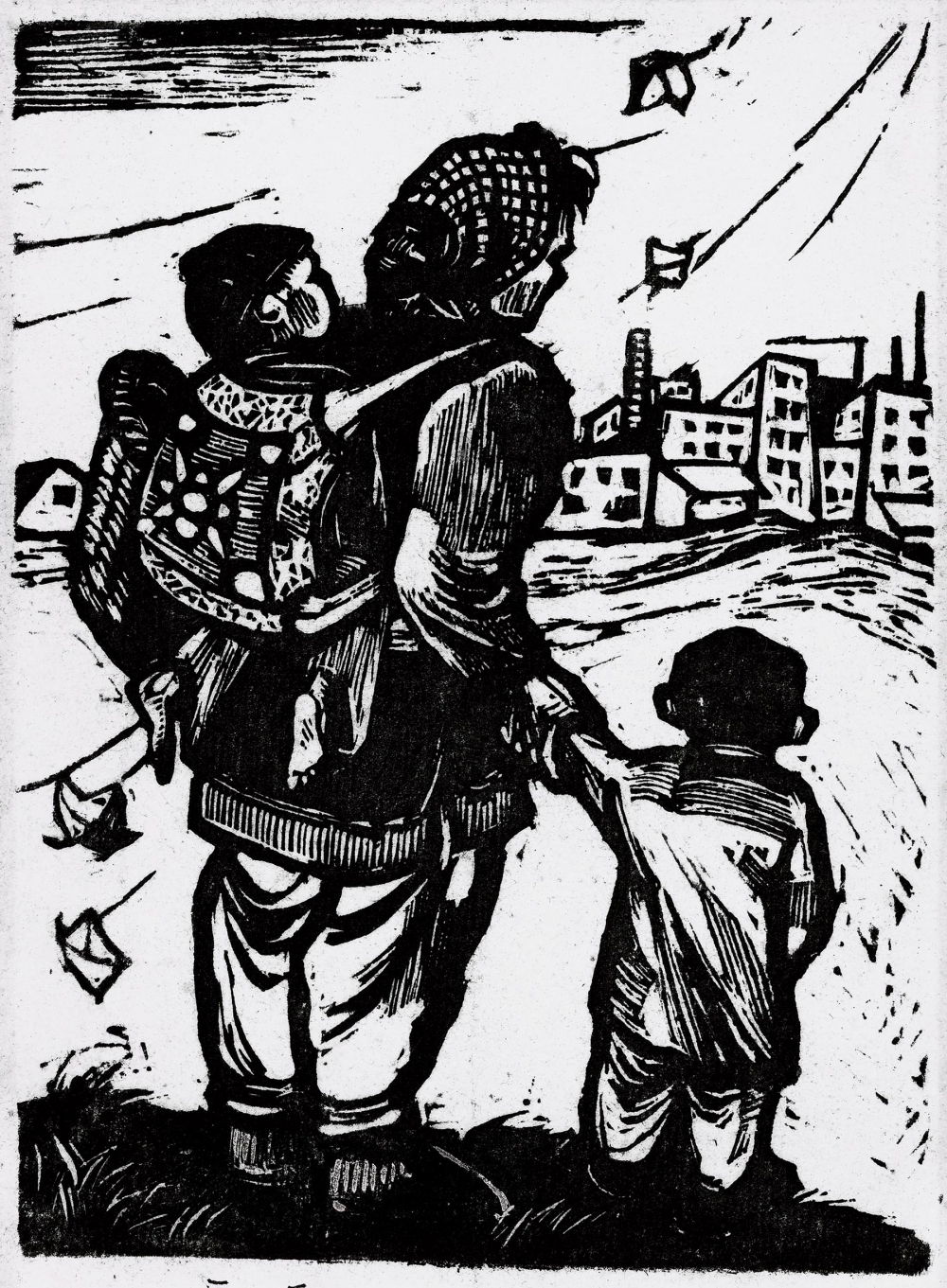 02. 朱宣咸 《飘零》 新兴木刻 30cm×22cm 1940年代.jpg 916462829654713395