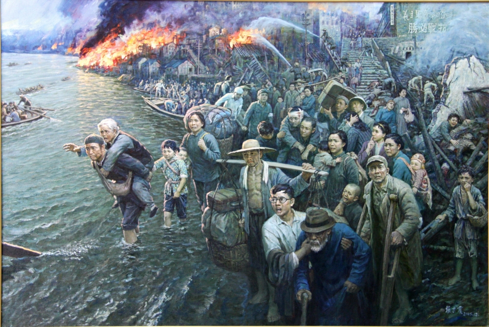陪都浩劫 2005年油画135×200cm.jpg 916462829654713591