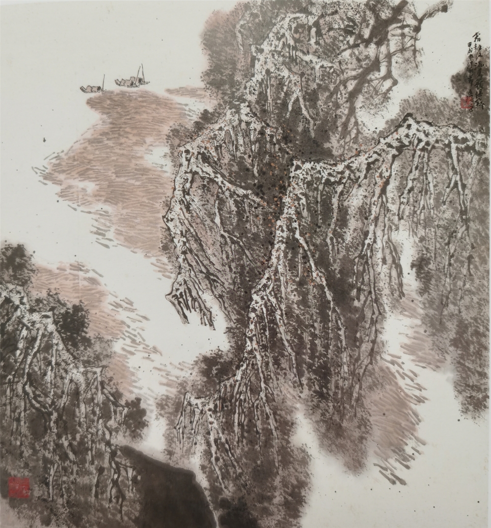 2霜封江流万籁俱寂 90x96cm 1994年.jpg 916462829654713351