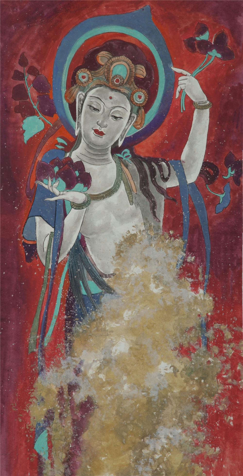 8敦煌壁画 126x68cm 1981.jpg 916462829654713343