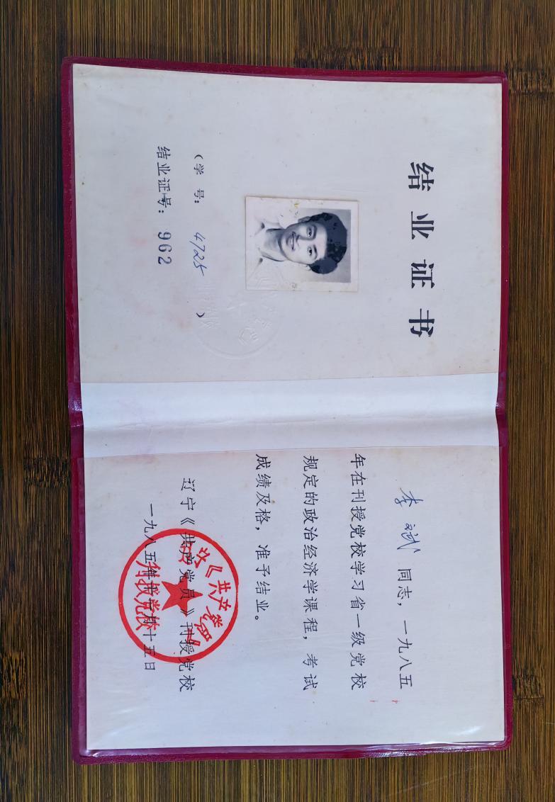 1985年李斌党校学习结业证书